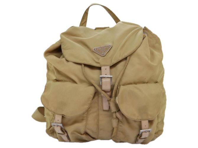 PRADA Rucksack Nylon Beige Auth 73873 - Ansicht 13