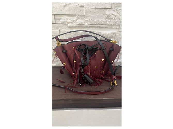 Borsa Valentino Garavani Rosso scuro in similpelle Bordò - vista 2