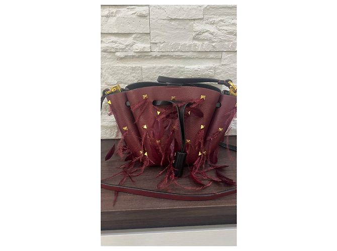 Borsa Valentino Garavani Rosso scuro in similpelle Bordò - vista 4