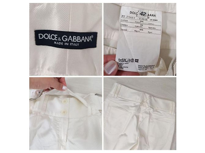 Pantalones blancos de mujer Dolce & Gabbana y2k - vista 8