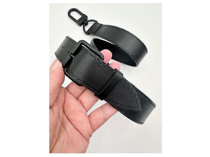 Maxi tracolla larga amovibile regolabile Louis Vuitton per borse viaggio messenger Nero - vista 10