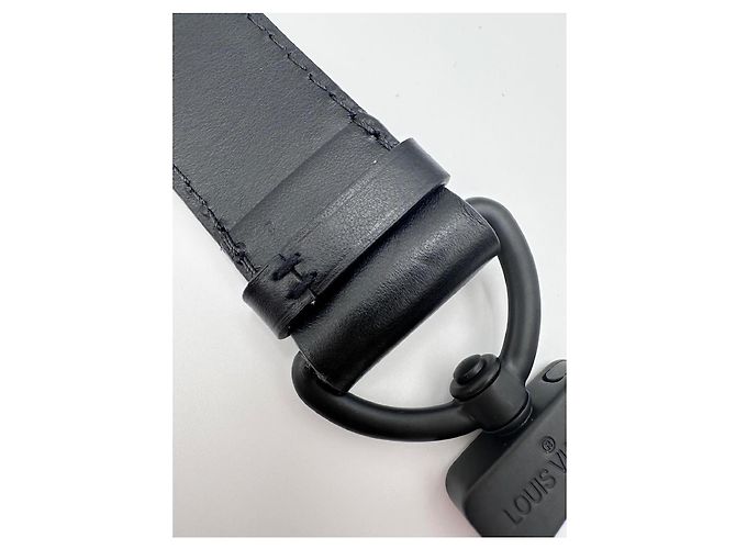 Maxi tracolla larga amovibile regolabile Louis Vuitton per borse viaggio messenger Nero - vista 6