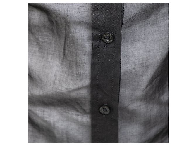Moschino Jeans Camicia in cotone trasparente Nero - vista 4
