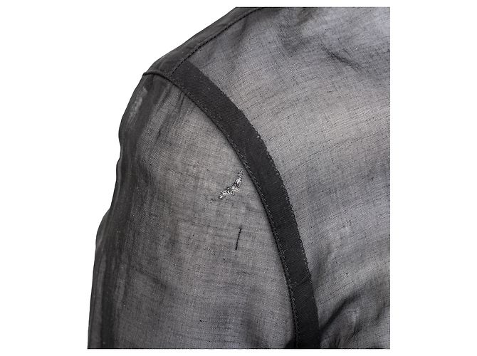 Moschino Jeans Camicia in cotone trasparente Nero - vista 6