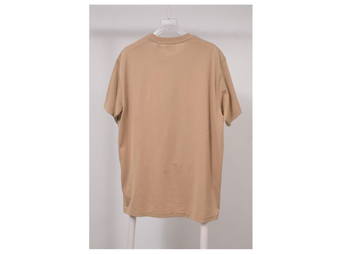 Camiseta Burberry Multi Deer Carrick em algodão bege - vista 10