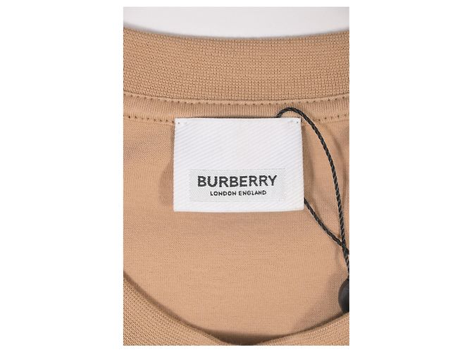 Camiseta Burberry Multi Deer Carrick em algodão bege - vista 12
