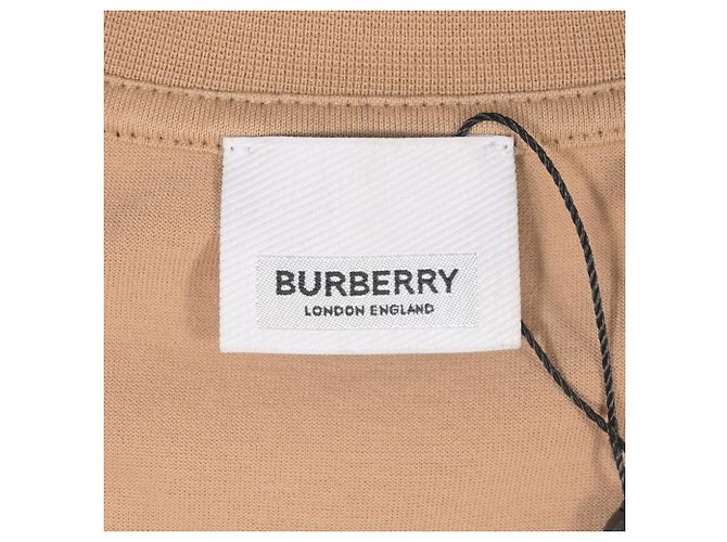 Camiseta Burberry Multi Deer Carrick em algodão bege - vista 5