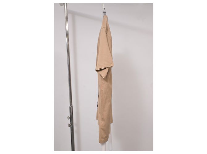 Camiseta Burberry Multi Deer Carrick em algodão bege - vista 9