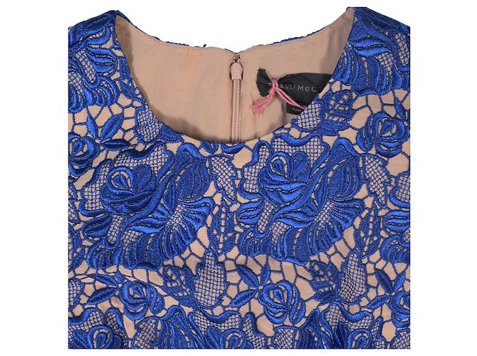 Stella Mc Cartney Stella McCartney Langärmliges Kleid aus blauer Celia-Spitze - Ansicht 4