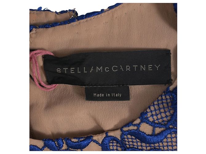 Stella Mc Cartney Stella McCartney Langärmliges Kleid aus blauer Celia-Spitze - Ansicht 5