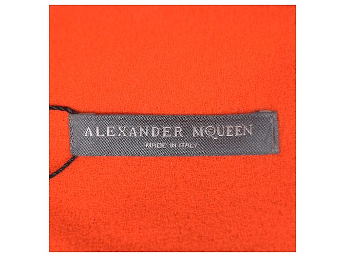 Alexander McQueen Minivestido sin mangas en lana naranja - vista 5