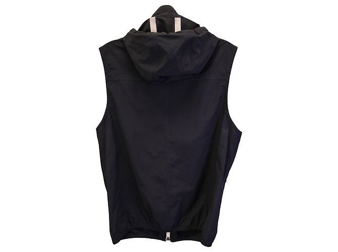 Gilet con cappuccio Brunello Cucinelli in nylon nero - vista 3