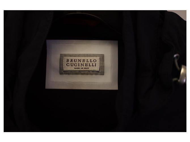 Gilet con cappuccio Brunello Cucinelli in nylon nero - vista 5