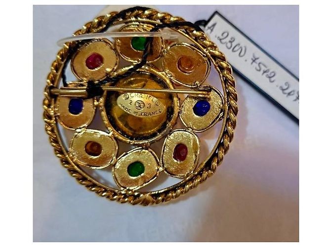Spilla Chanel Gripoix in vetro e perla Multicolore - vista 3