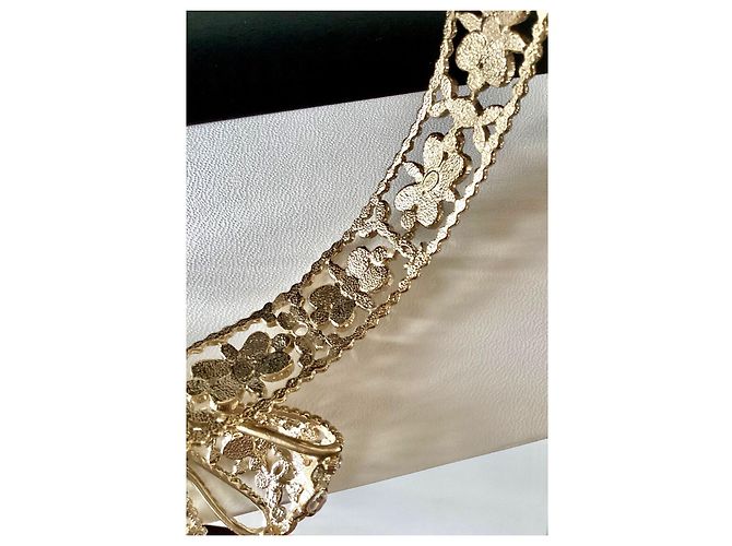 Collana Choker Chanel con Fiocco Oro Gold hardware - vista 7