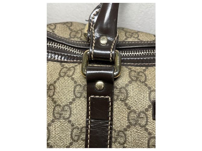 Borsa Gucci Boston Monogramma GG Marrone Beige - vista 3