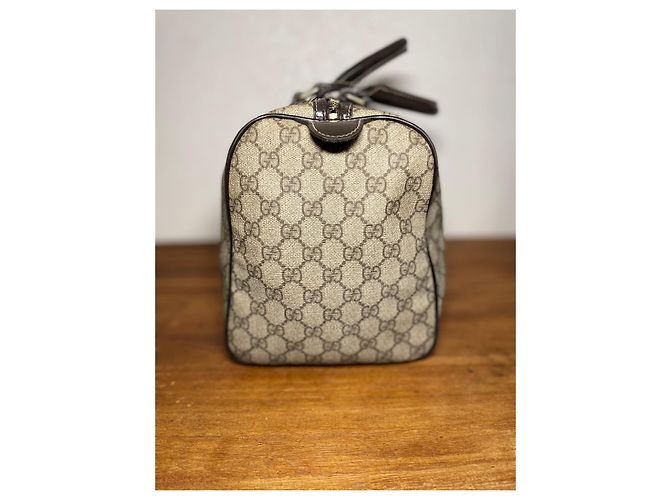 Borsa Gucci Boston Monogramma GG Marrone Beige - vista 5