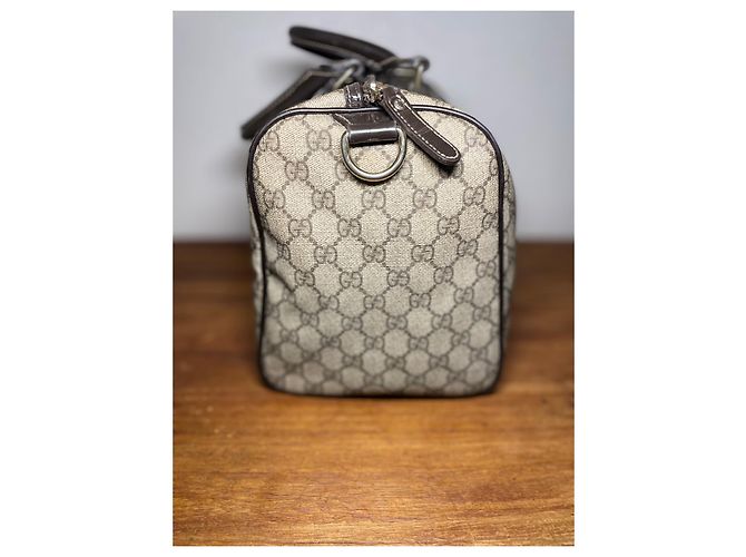 Borsa Gucci Boston Monogramma GG Marrone Beige - vista 6