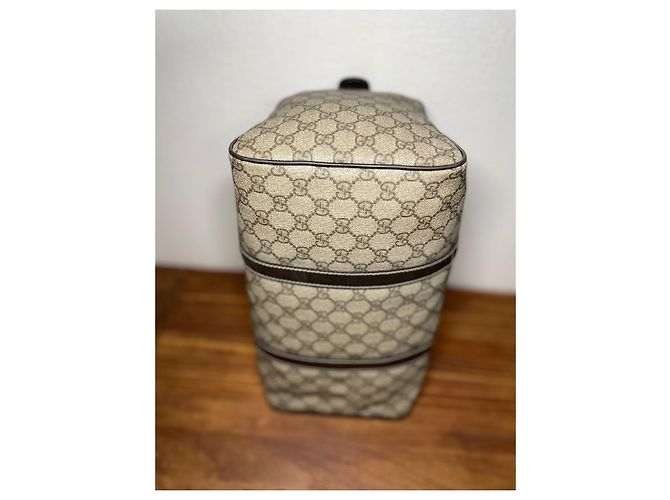 Borsa Gucci Boston Monogramma GG Marrone Beige - vista 9