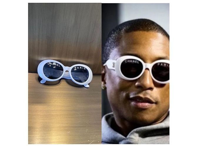 Gafas de sol Chanel Blancas de Plástico Blanco - vista 7