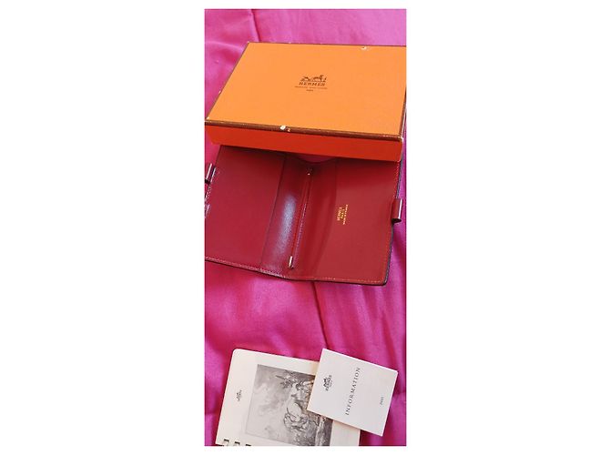 Hermès Agendahülle im kleinen Format Bordeaux - Ansicht 2