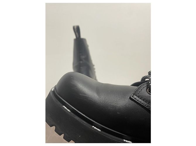 FENDI Stiefeletten T.EU 39 Leder Schwarz - Ansicht 5