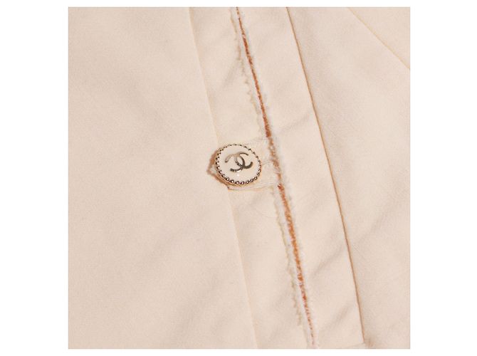 CHANEL - Woll- und Kaschmirrock (Größe 44) Beige - Ansicht 2