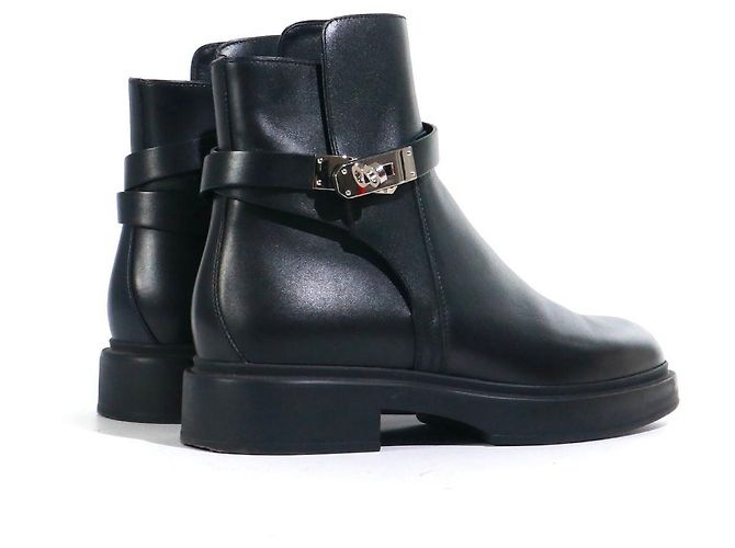 Kelly Hermès Botas HERMES T.EU 39.5 Cuero Negro - vista 3