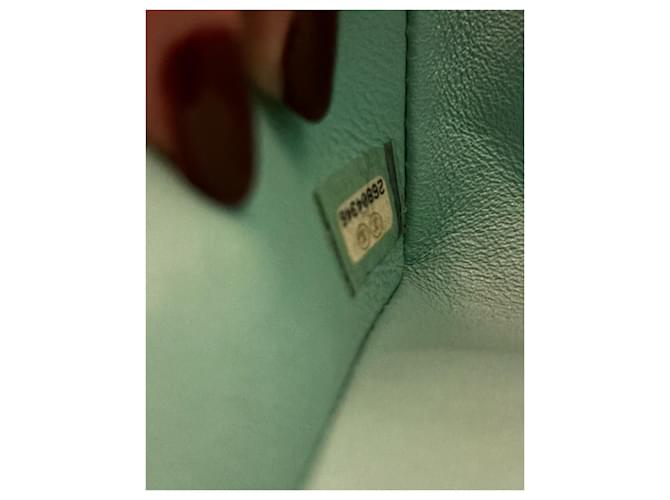 Chanel Caviar Classic Flap Media Blu - vista 8