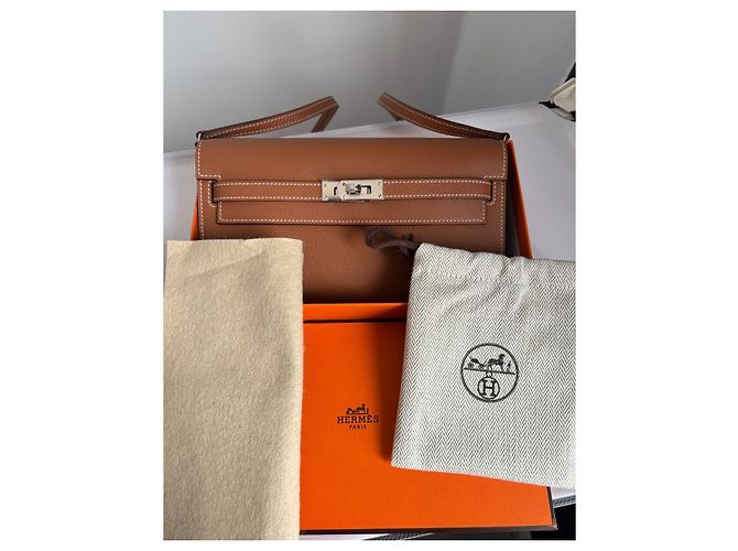 Bolsa Hermès Kelly to go em pele de vitelo Evercolor camel Camelo - vista 8