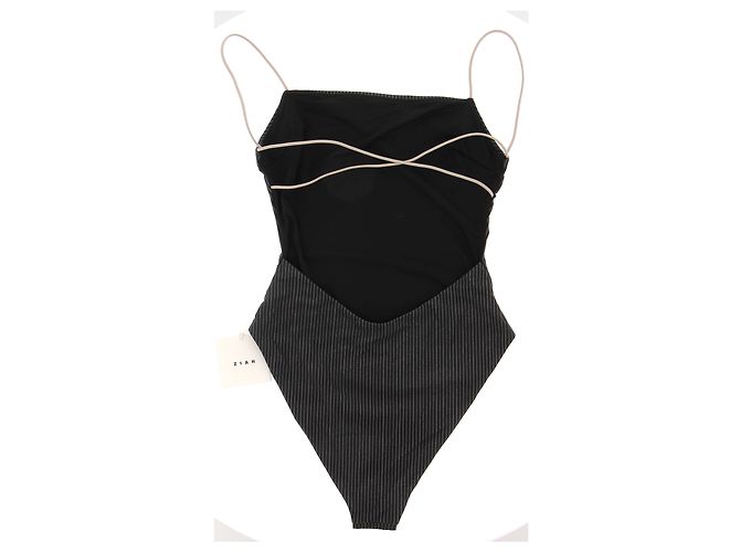 Autre Marque Nicht signiert / Unsignierte Bademode T.US 6 Polyester Schwarz - Ansicht 2