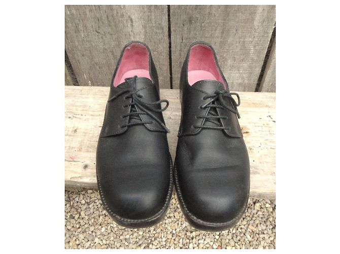 Autre Marque Derby Rose's Roses in pelle nera Nero - vista 4