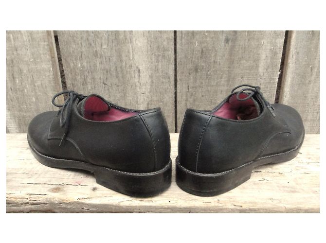 Autre Marque Derby Rose's Roses in pelle nera Nero - vista 5