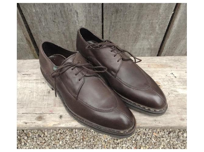 Derby Paraboot in pelle marrone scuro - vista 3