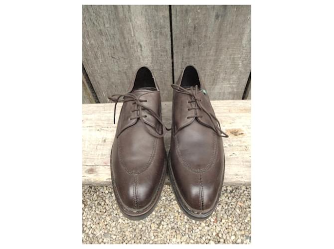 Derby Paraboot in pelle marrone scuro - vista 4