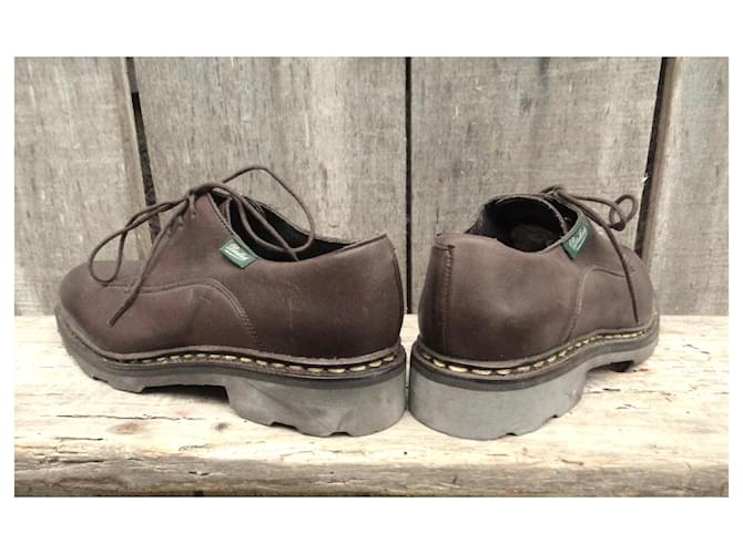 Derby Paraboot in pelle marrone scuro - vista 5