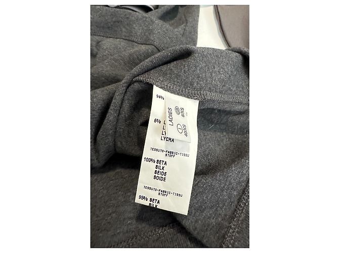 Blusa Fabiana Filippi de algodón y seda gris - vista 5