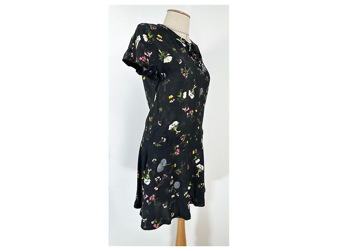 Cacharel Lacee Manches Kimono Kleid Viskose Mehrfarben - Ansicht 3