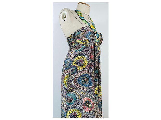 Autre Marque Seiden Maxikleid Mehrfarben - Ansicht 3