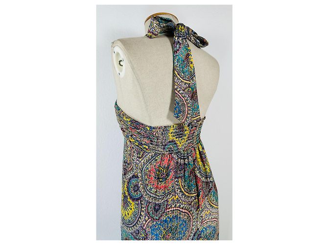 Autre Marque Seiden Maxikleid Mehrfarben - Ansicht 6