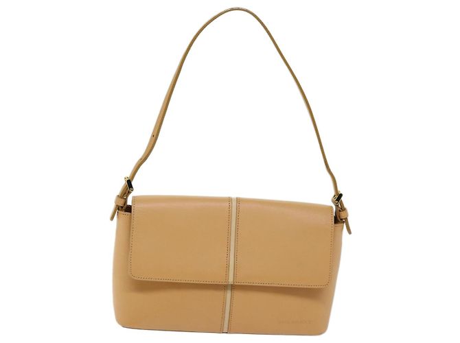 Bolsa de ombro BURBERRY couro bege Auth am6251 - vista 13