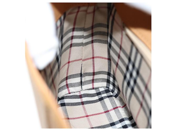 Bolsa de ombro BURBERRY couro bege Auth am6251 - vista 17