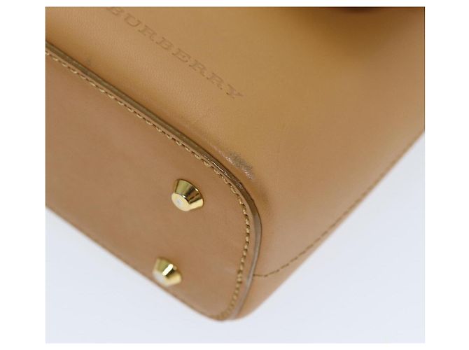 Bolsa de ombro BURBERRY couro bege Auth am6251 - vista 9