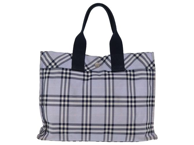 BURBERRY Nova Check Blue Label Borsa a mano Nylon Blu Auth am6158 - vista 13