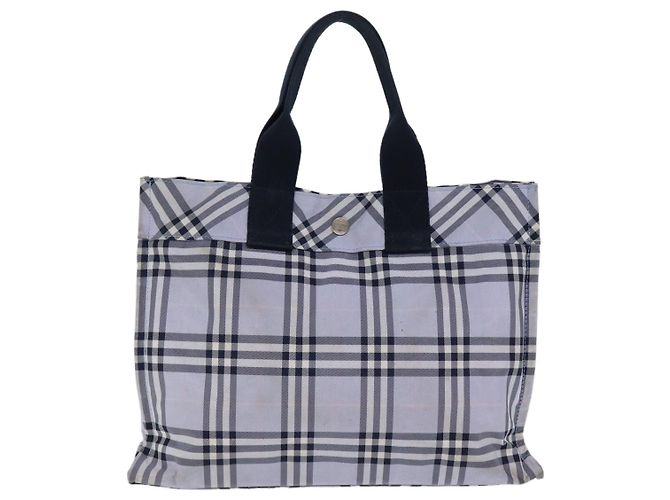 BURBERRY Nova Check Blue Label Borsa a mano Nylon Blu Auth am6158 - vista 2