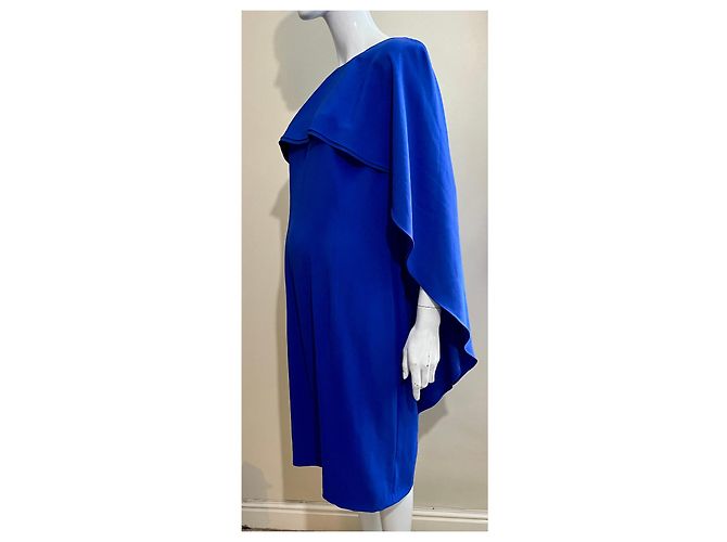 Escada Vestido capa Doriasco en azul cobalto - vista 2