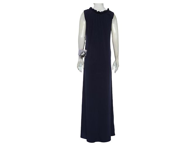 Vera Wang Abito senza maniche decorato in blu scuro Blu navy - vista 2