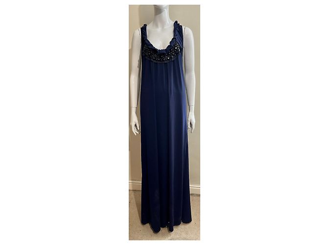 Vera Wang Abito senza maniche decorato in blu scuro Blu navy - vista 3