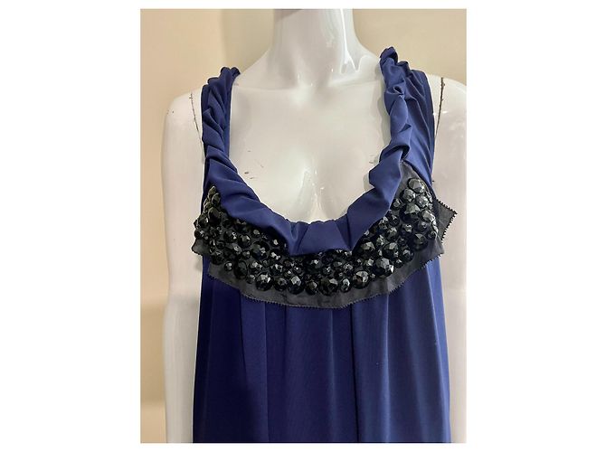 Vera Wang Abito senza maniche decorato in blu scuro Blu navy - vista 4