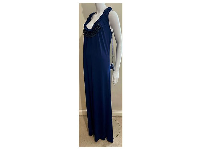 Vera Wang Abito senza maniche decorato in blu scuro Blu navy - vista 5